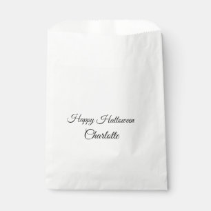 SIMPLE MINIMAL.CUTIE ADD NAME BABY happy Halloween Favour Bags