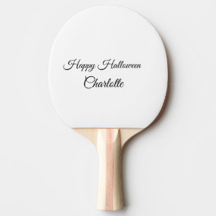 SIMPLE MINIMAL.CUTIE ADD NAME BABY happy Halloween Ping Pong Paddle