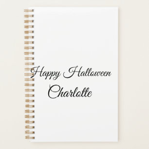 SIMPLE MINIMAL.CUTIE ADD NAME BABY happy Halloween Planner