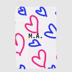 SIMPLE MINIMAL.CUTIE ADD NAME BABY heart add lette Golf Towel