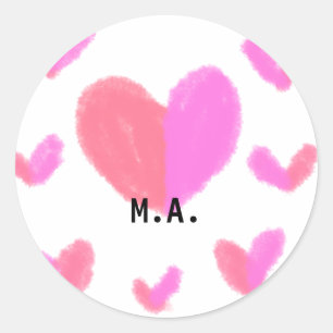 SIMPLE MINIMAL.CUTIE ADD NAME BABY letter Throw Pi Classic Round Sticker
