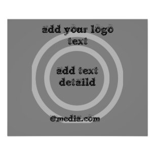 simple minimal elegant add your logo text Poster