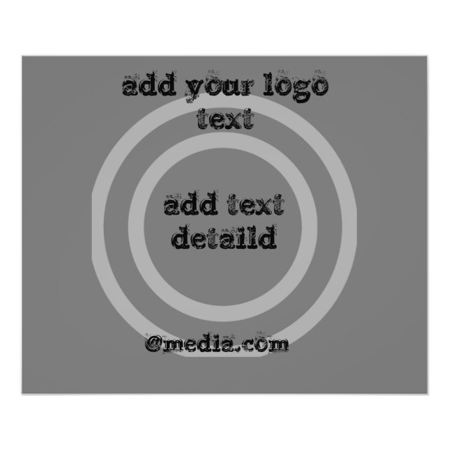 simple minimal elegant add your logo text Poster (Front)