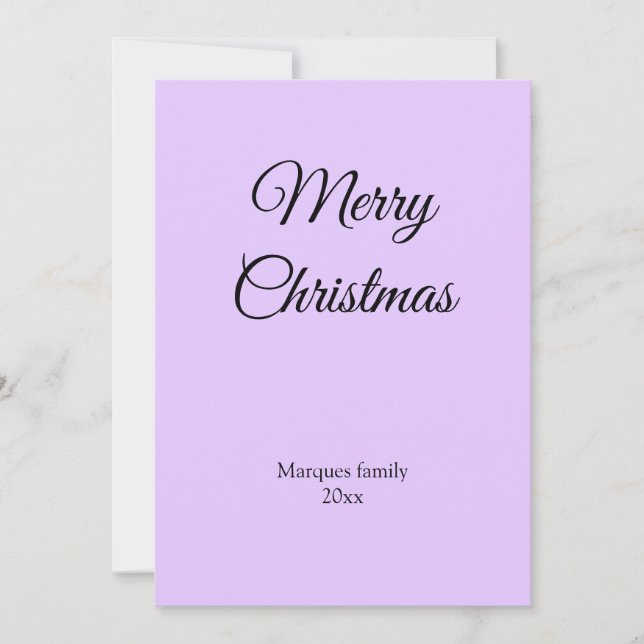 Simple minimal elegant add your text christmas car (Front)