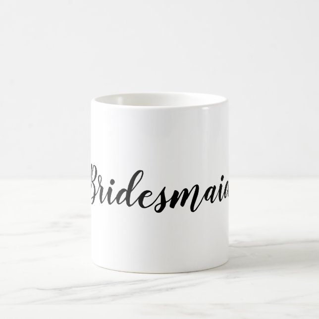 Simple minimal elegant bridesmaid wedding favours  coffee mug (Center)