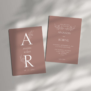 Simple Minimal Elegant Classic Wedding Invitation