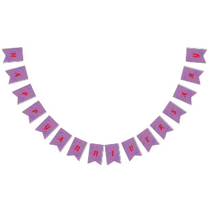 simple minimal elegant colourful happy anniversar bunting