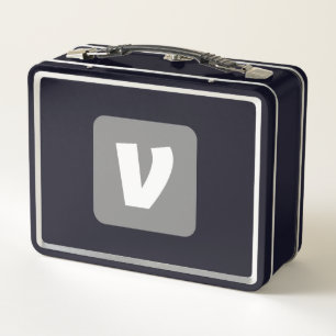 Simple minimal elegant custom circle photo collage metal lunch box