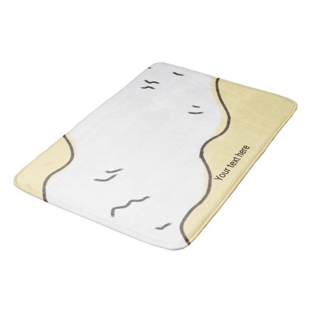 Simple minimal elegant custom logo here company  b bath mat (Angled)