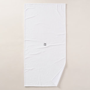 Simple minimal elegant custom logo here company bath towel