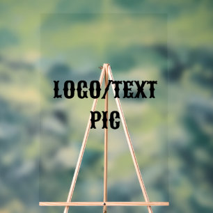 Simple minimal elegant custom logo here company  c acrylic sign