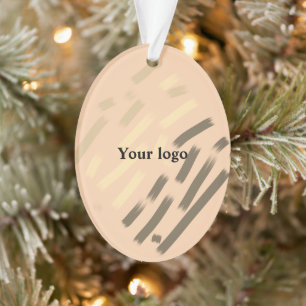 Simple minimal elegant custom logo here company c ornament