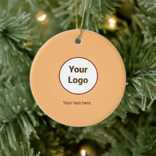 Simple minimal elegant custom logo here company ceramic tree decoration