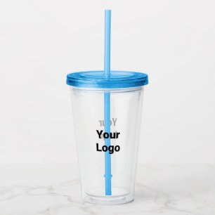 Simple minimal elegant custom logo here company cl acrylic tumbler