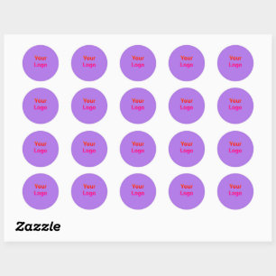 Simple minimal elegant custom logo here company cl classic round sticker