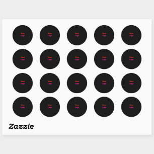 Simple minimal elegant custom logo here company cl classic round sticker