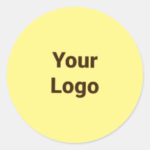 Simple minimal elegant custom logo here company cl classic round sticker