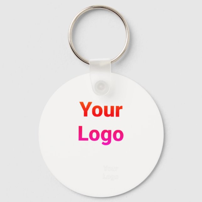Simple minimal elegant custom logo here company cl key ring (Front)