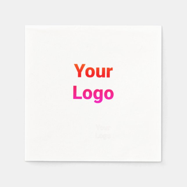 Simple minimal elegant custom logo here company cl napkin (Front)
