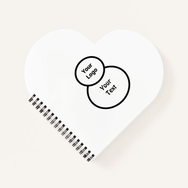 Simple minimal elegant custom logo here company cl notebook (Front)