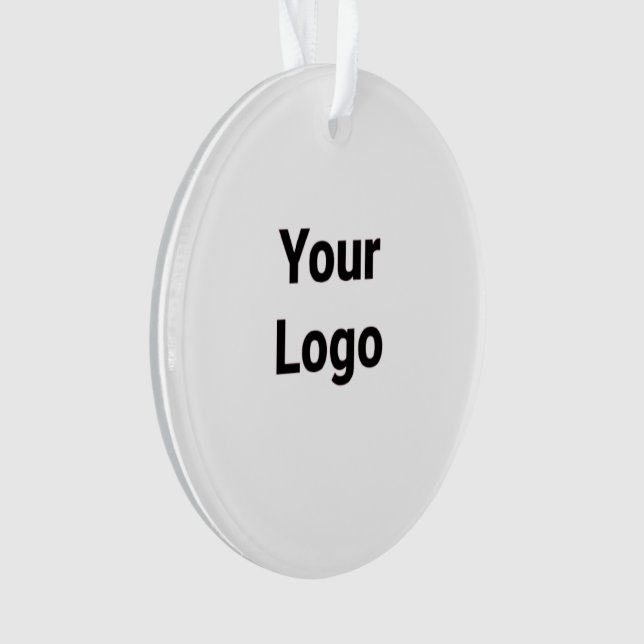 Simple minimal elegant custom logo here company cl ornament (Front)