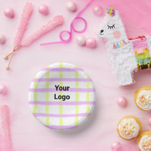 Simple minimal elegant custom logo here company cl paper plate