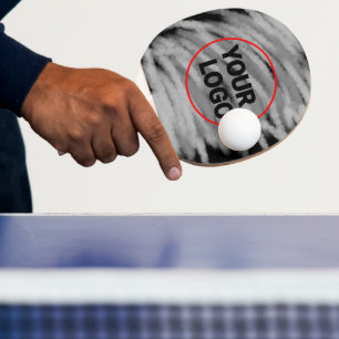 Simple minimal elegant custom logo here company cl ping pong paddle