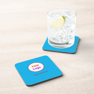 Simple minimal elegant custom logo here company coaster