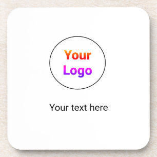 Simple minimal elegant custom logo here company   coaster