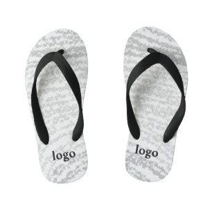 Simple minimal elegant custom logo here company f kid's jandals