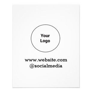 Simple minimal elegant custom logo here company   flyer