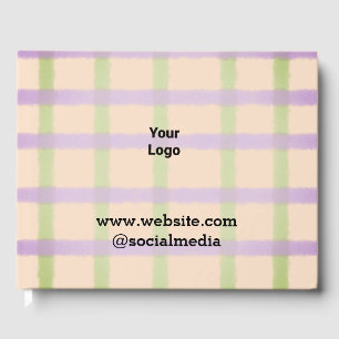 Simple minimal elegant custom logo here company  g guest book