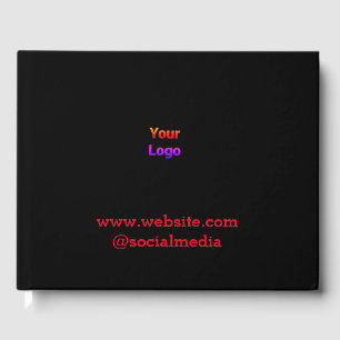 Simple minimal elegant custom logo here company  g guest book