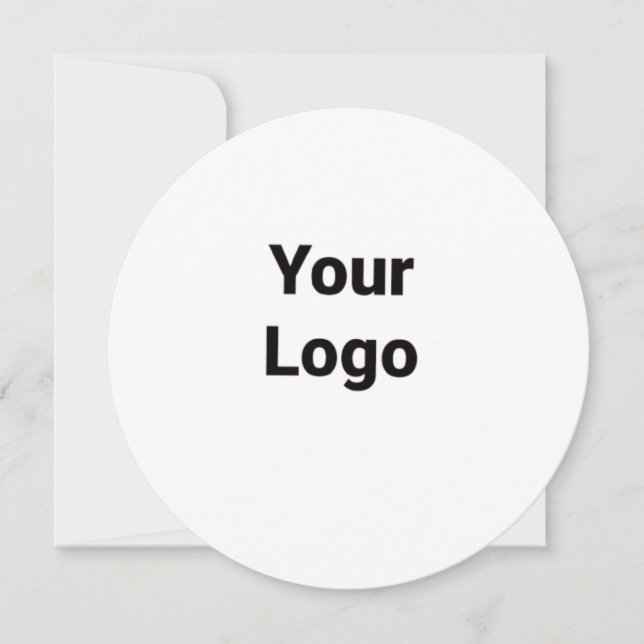 Simple minimal elegant custom logo here company  g holiday card (Front)