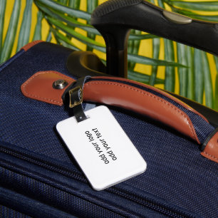 Simple minimal elegant custom logo here company  g luggage tag
