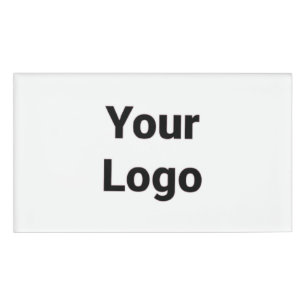 Simple minimal elegant custom logo here company g name tag