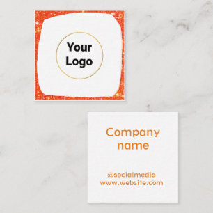 Simple minimal elegant custom logo here company g square business card