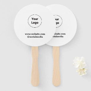 Simple minimal elegant custom logo here company hand fan