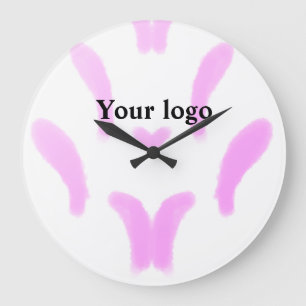 Simple minimal elegant custom logo here company l large clock