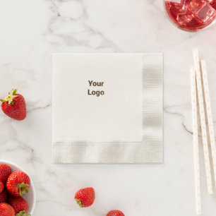 Simple minimal elegant custom logo here company napkin