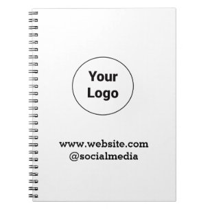 Simple minimal elegant custom logo here company notebook