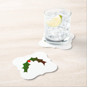 Simple minimal elegant custom logo here company paper coaster