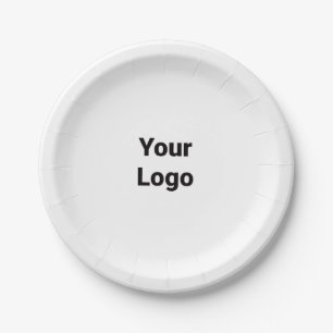 Simple minimal elegant custom logo here company paper plate
