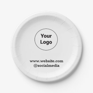 Simple minimal elegant custom logo here company  paper plate