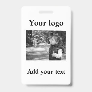 Simple minimal elegant custom logo here company ph ID badge