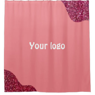Simple minimal elegant custom logo here company ph shower curtain