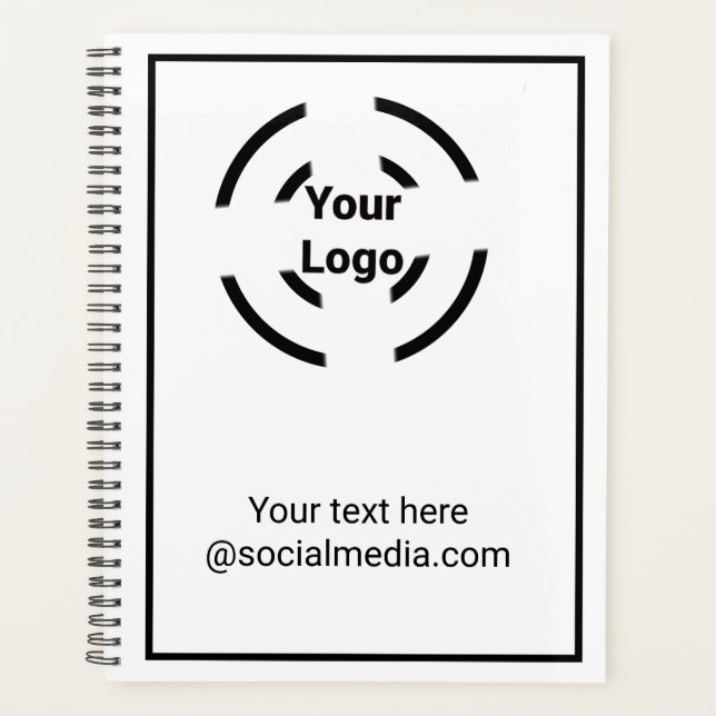 Simple minimal elegant custom logo here company    planner (Front)