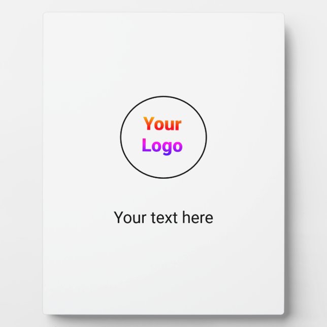 Simple minimal elegant custom logo here company   plaque (Front)