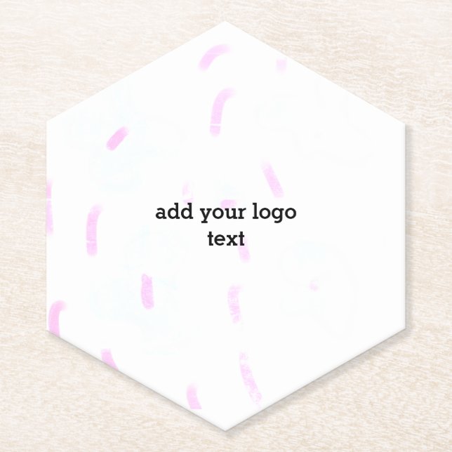 Simple minimal elegant custom logo here company  s paper coaster (Front)