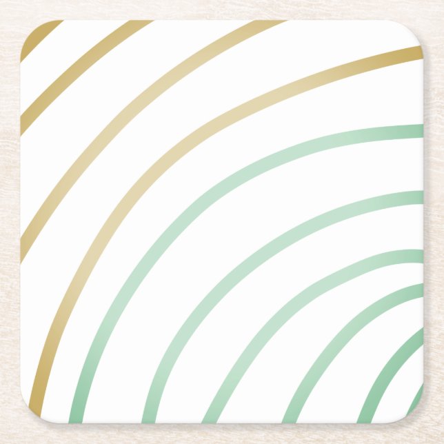 Simple minimal elegant custom logo here company  s square paper coaster (Front)